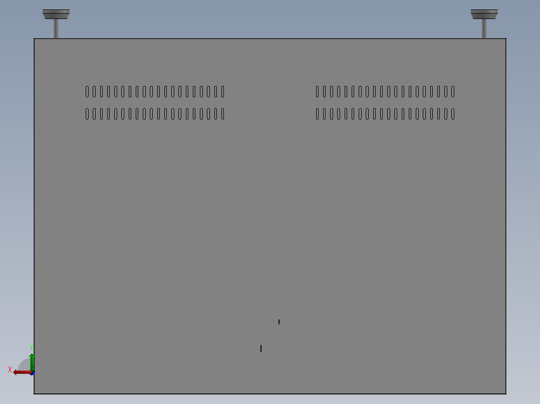 钣金抽屉桌后视图