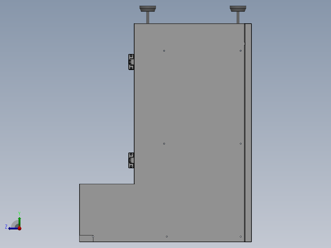 钣金抽屉桌右视图