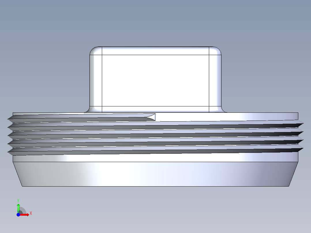 船舶管路系统S24B_SeaDrainPLUS_CleanPlug-MPT_37E177004_4in Sea Drain Plus - Plug - MPT前视图