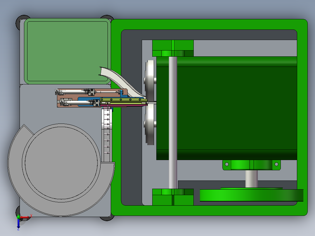 自动上料机3D模型（给滚牙机上料）俯视图