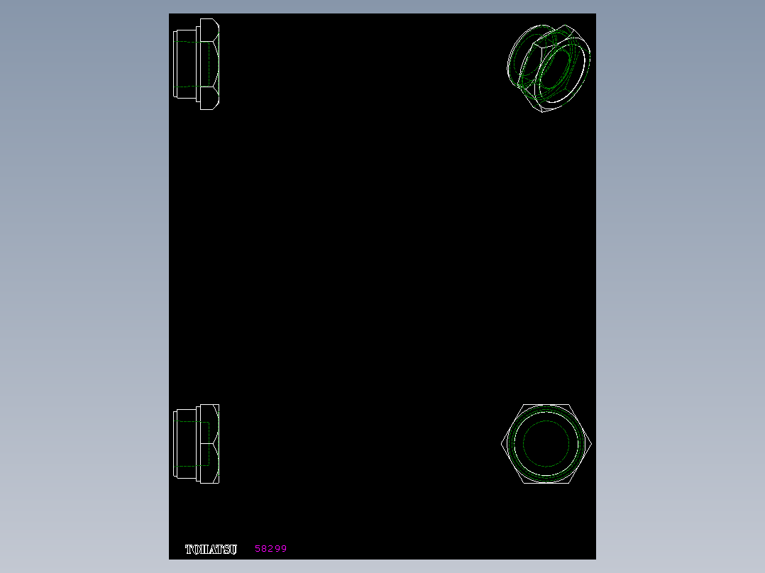 油箱塞頭TN-2D多系列多零件图纸模型