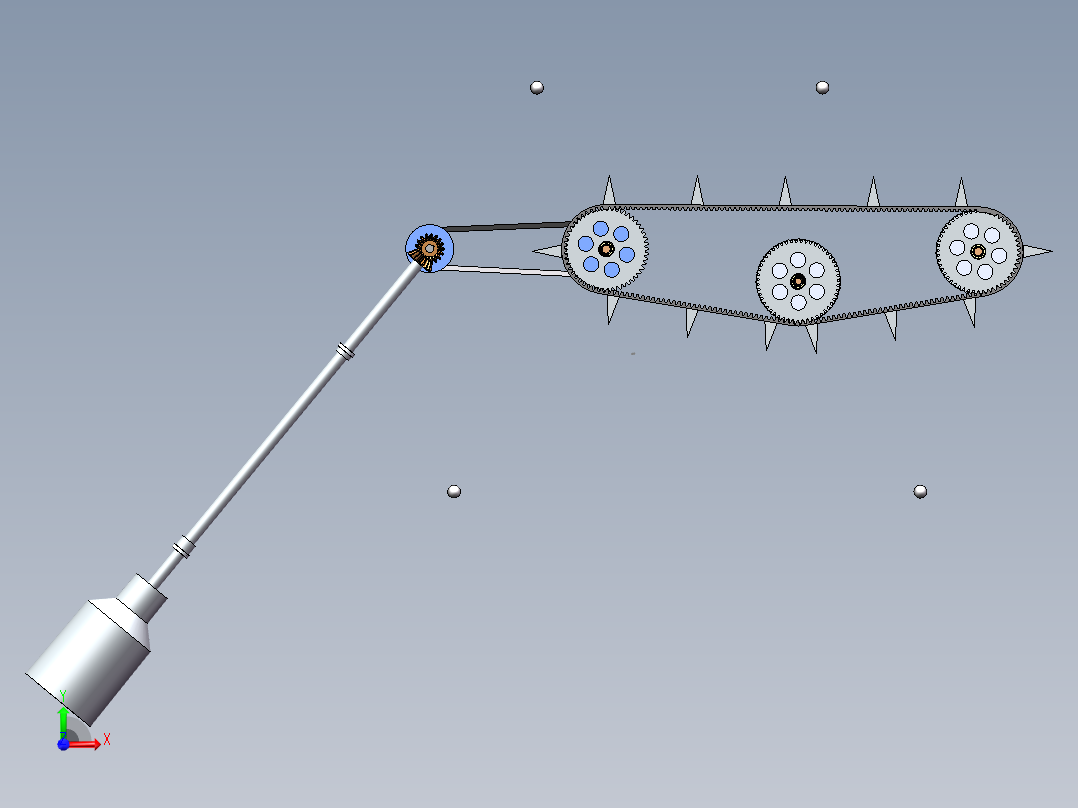 手持式棉花采摘机棉花前视图
