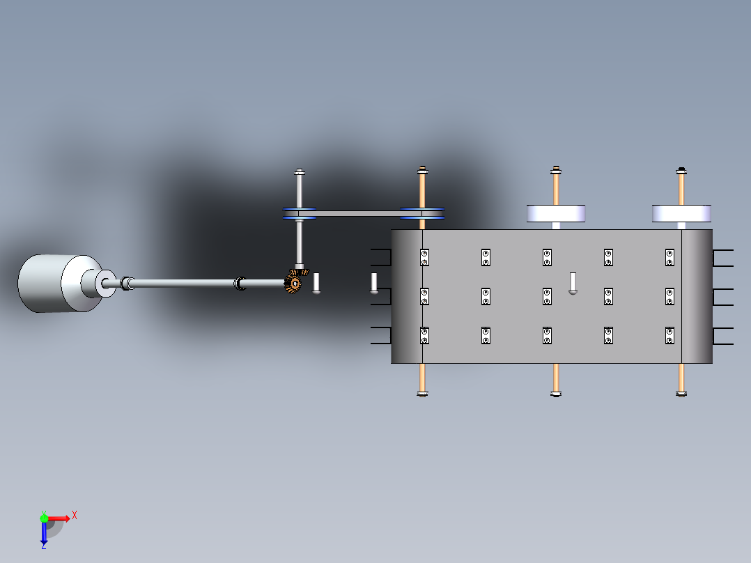 手持式棉花采摘机棉花俯视图
