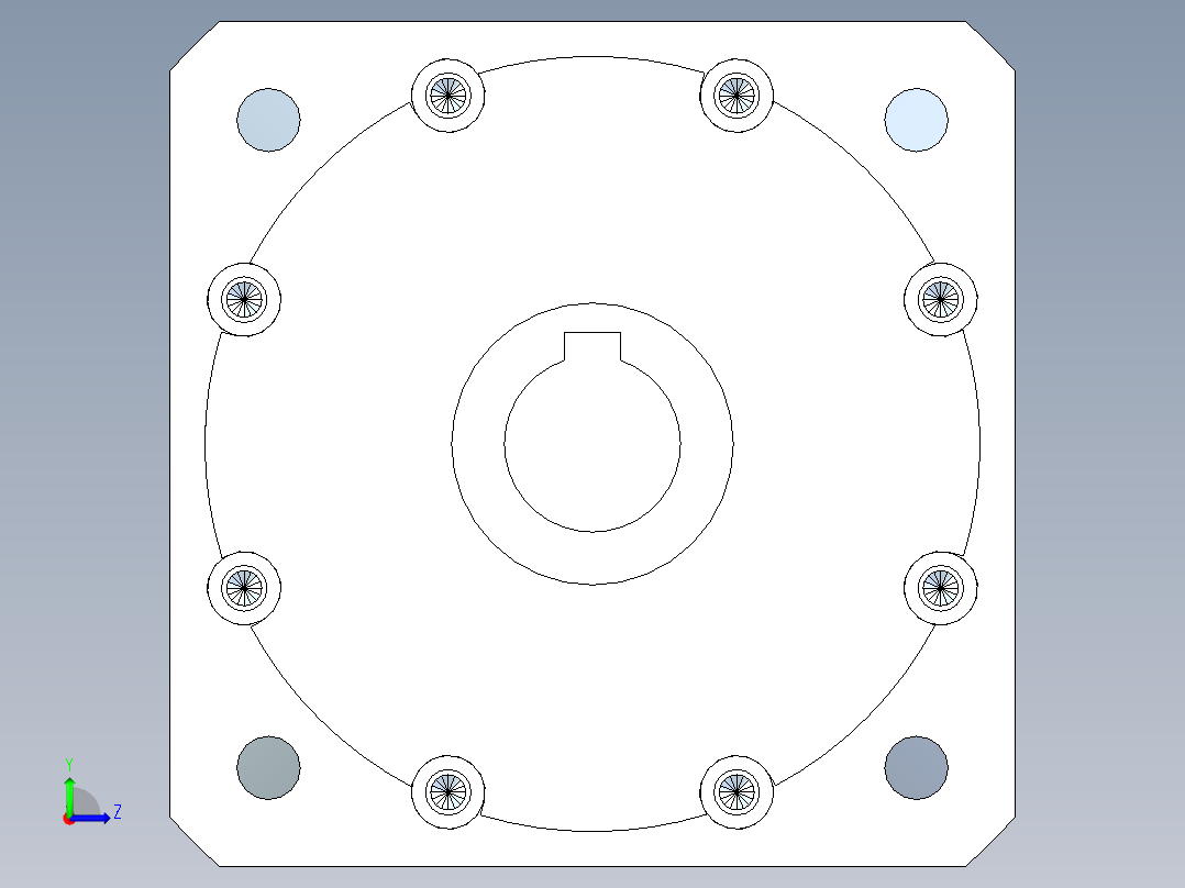 直齿孔PLF120-L2-LC 22-110-145-M8左视图