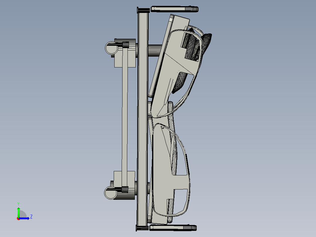 医院病床左视图