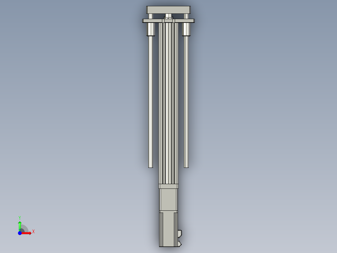 12VZ电动缸-VZ6D-S400-BC前视图