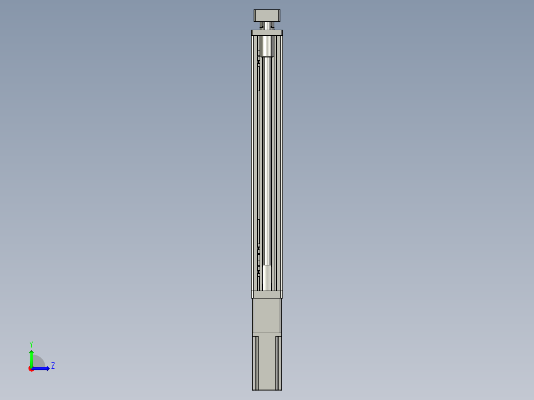 12VZ电动缸-VZ6D-S400-BC左视图