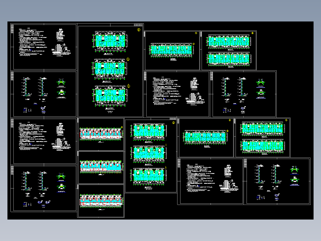 某小区住宅楼全套地板辐射采暖图