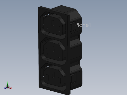 IEC连接器面板- 3路
