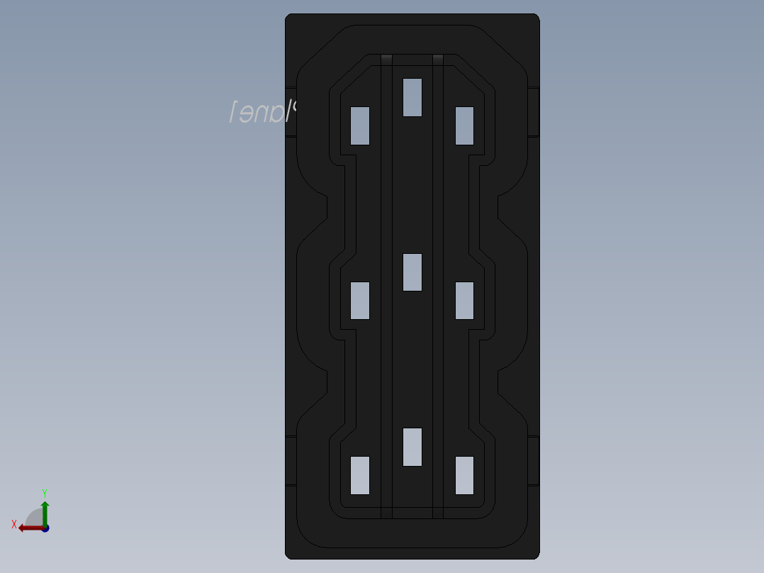 IEC连接器面板- 3路后视图
