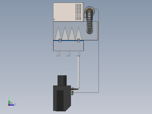 真空泵空气净化过滤系统左视缩略图