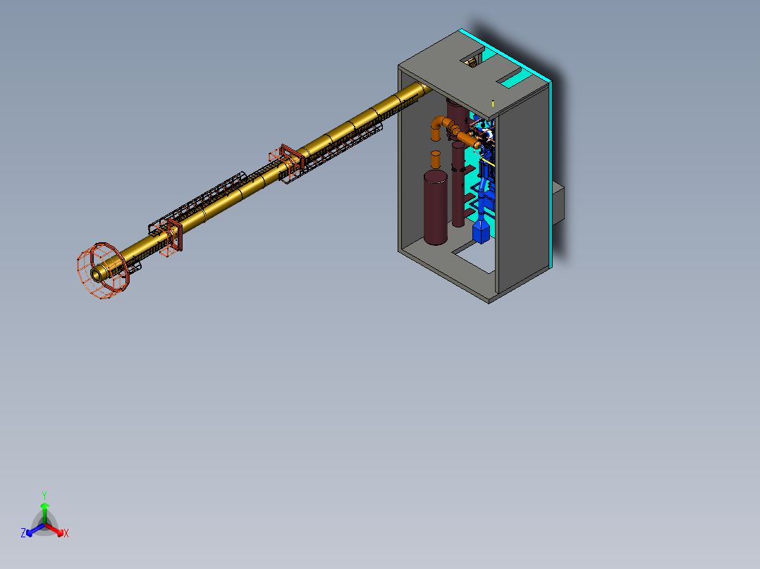 工业用发电机-v20-2mw右视图