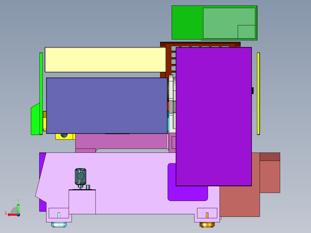 数控卧式平轨车后视图