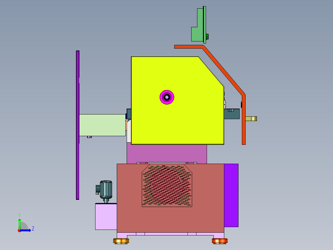 数控卧式平轨车左视图