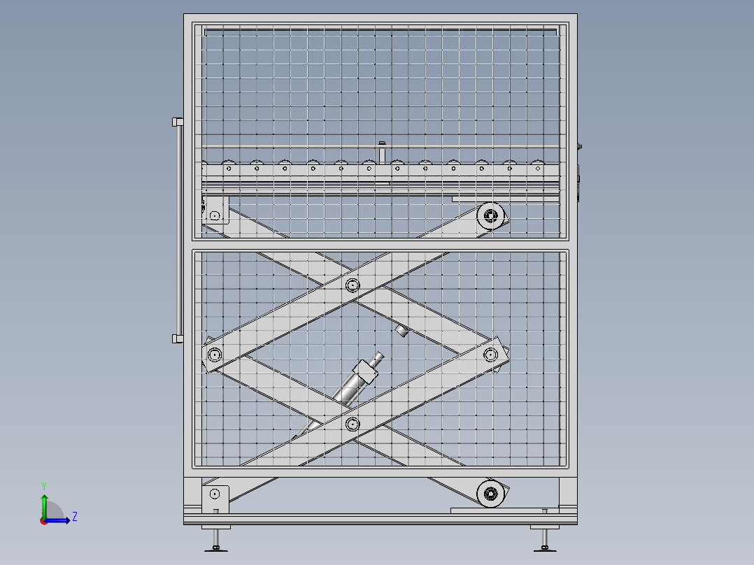缸体毛坯升降机（液压升降机）左视图