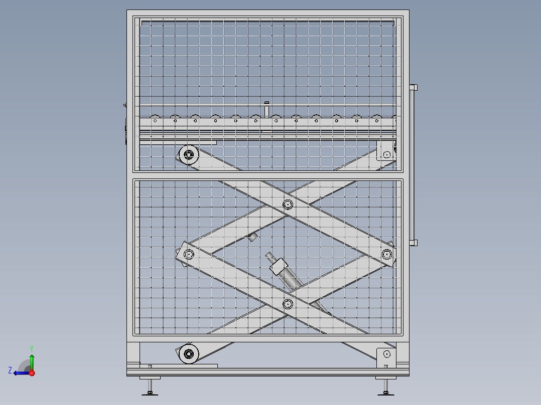 缸体毛坯升降机（液压升降机）右视图
