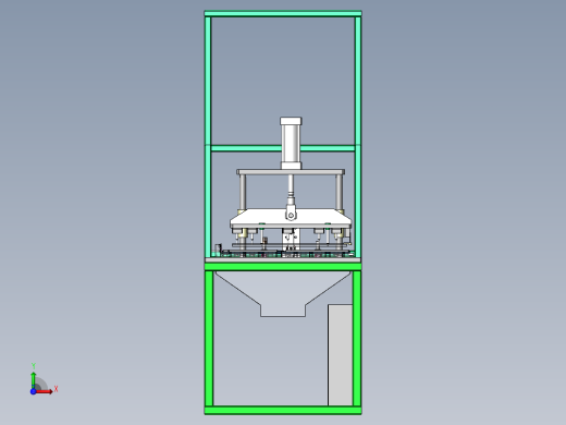 专用冲孔机（sw18可编辑+cad）前视缩略图