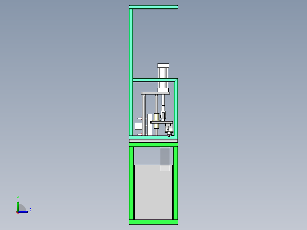 专用冲孔机（sw18可编辑+cad）左视图