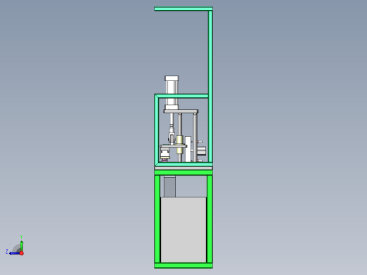 专用冲孔机（sw18可编辑+cad）右视缩略图