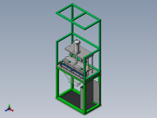 专用冲孔机（sw18可编辑+cad）正等轴测缩略图