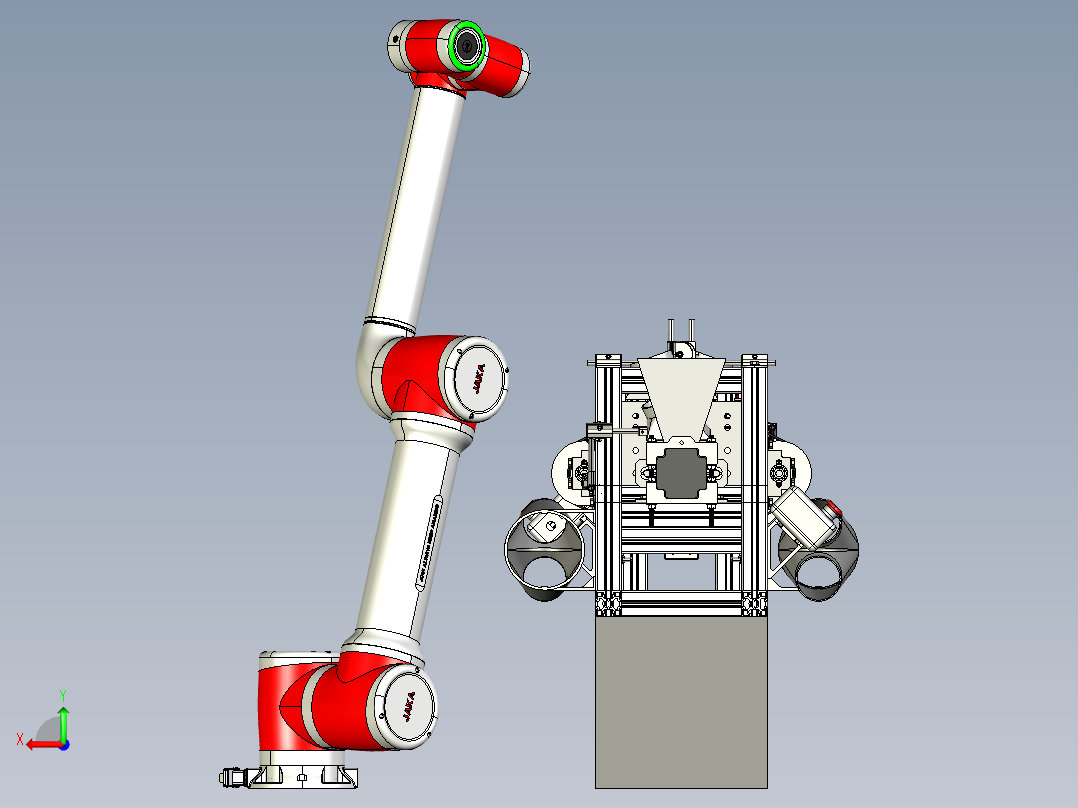 塑料注塑机step后视图
