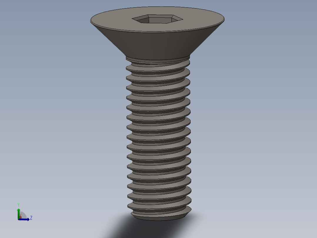 Screw_ISO_10642_M8x25_A2.SLDPRT主视图