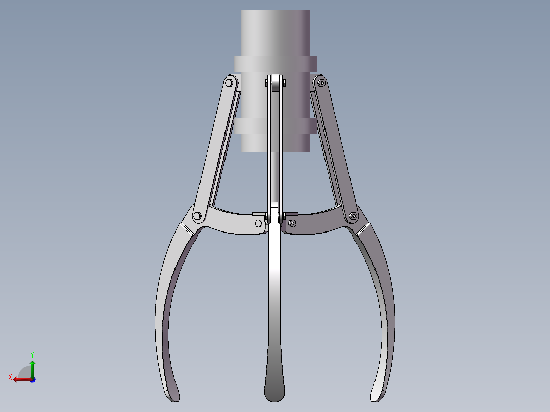 三爪机械爪后视图