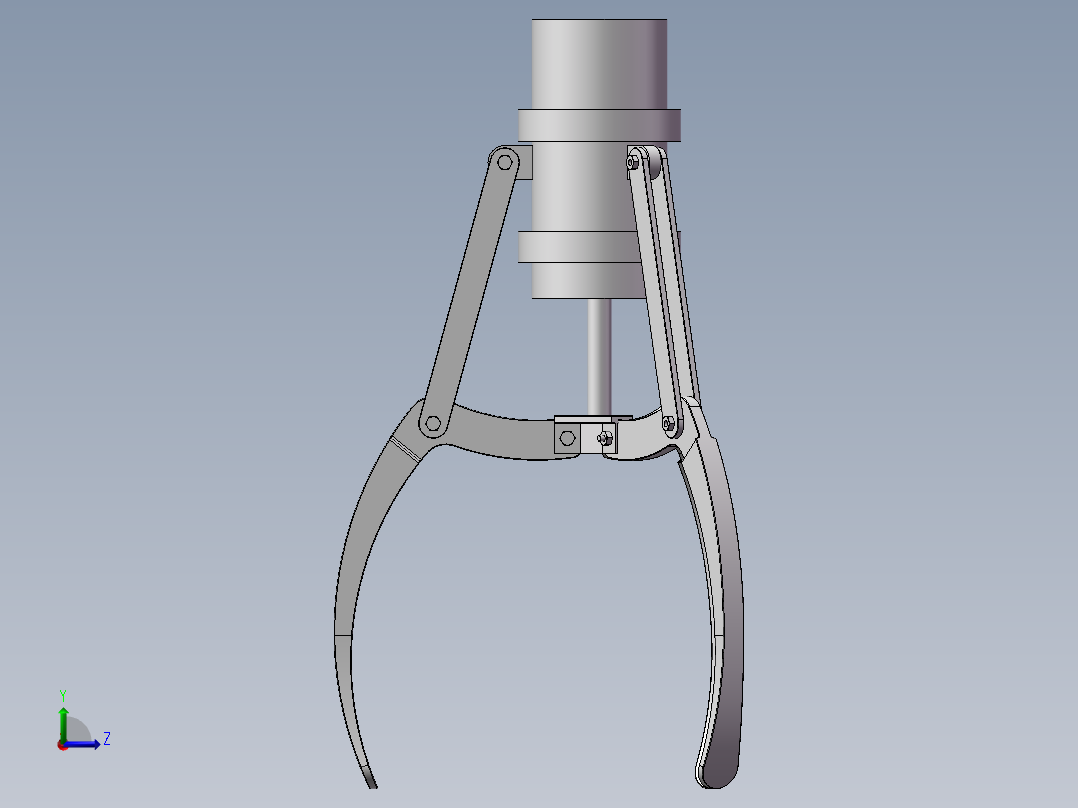 三爪机械爪左视图