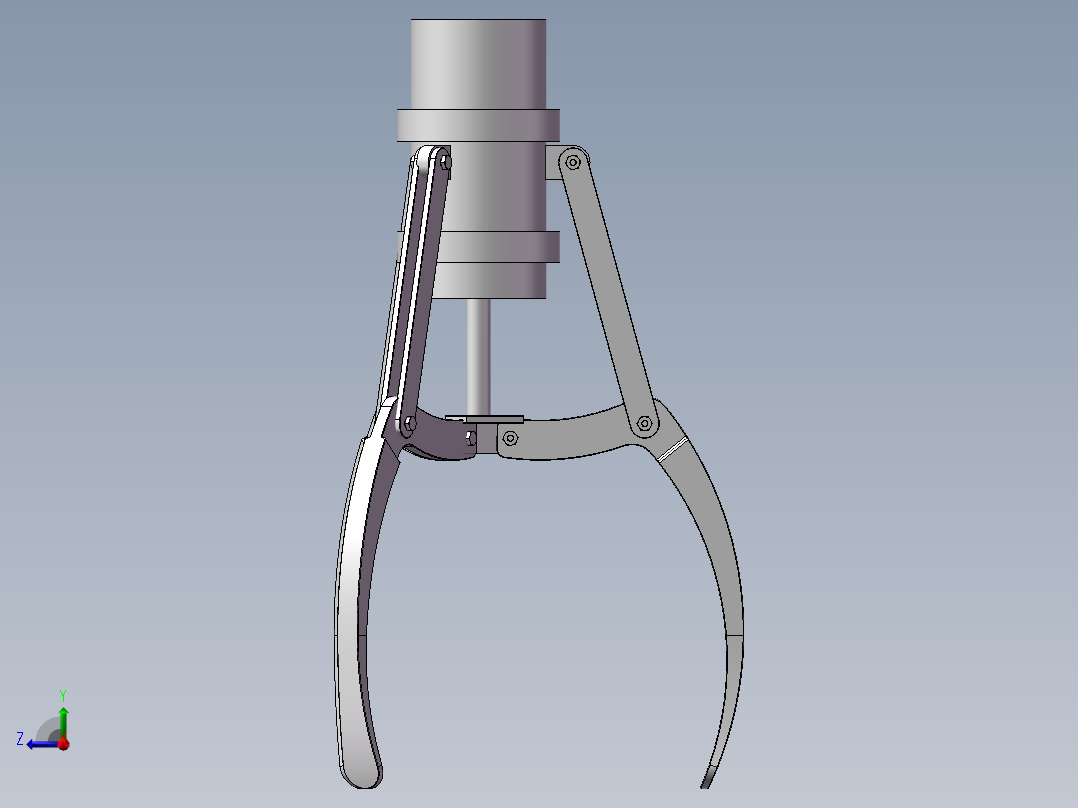 三爪机械爪右视图