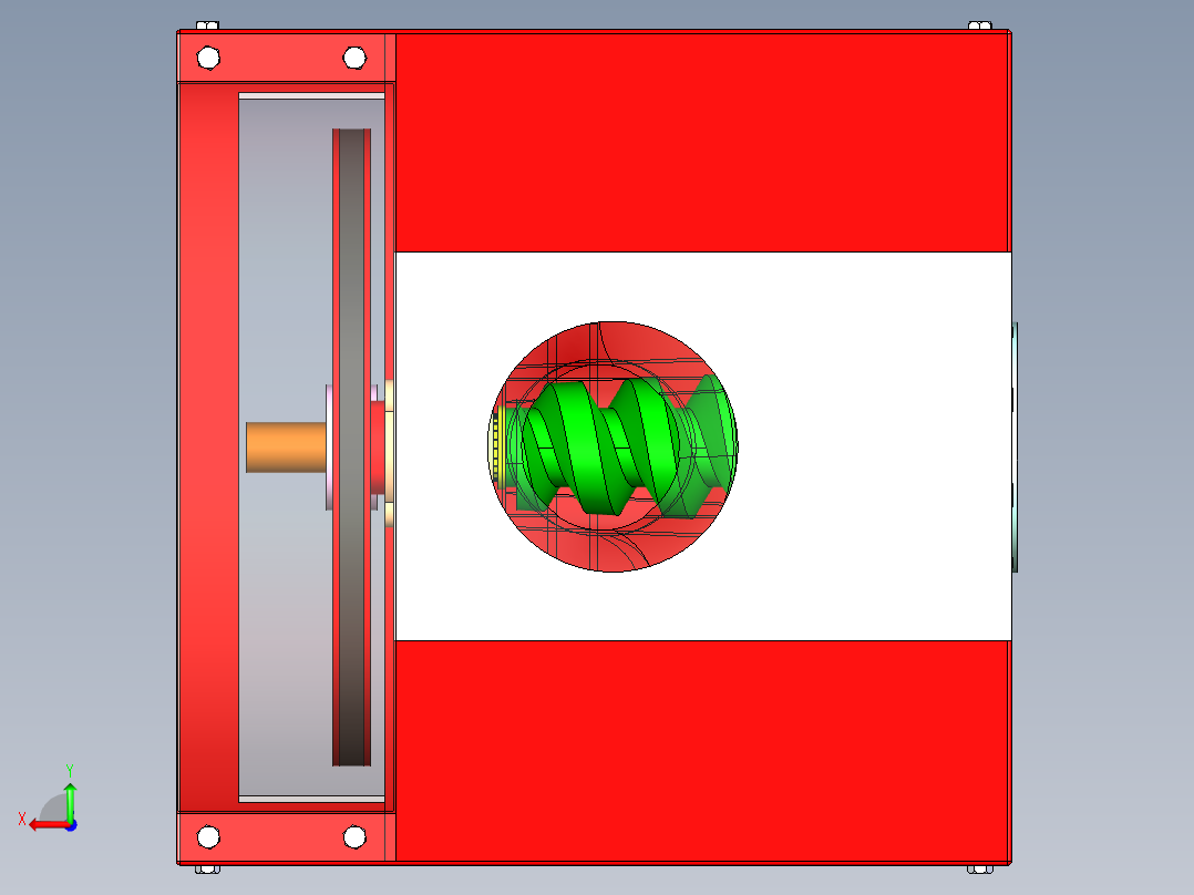 智能绞肉机三维设计后视图