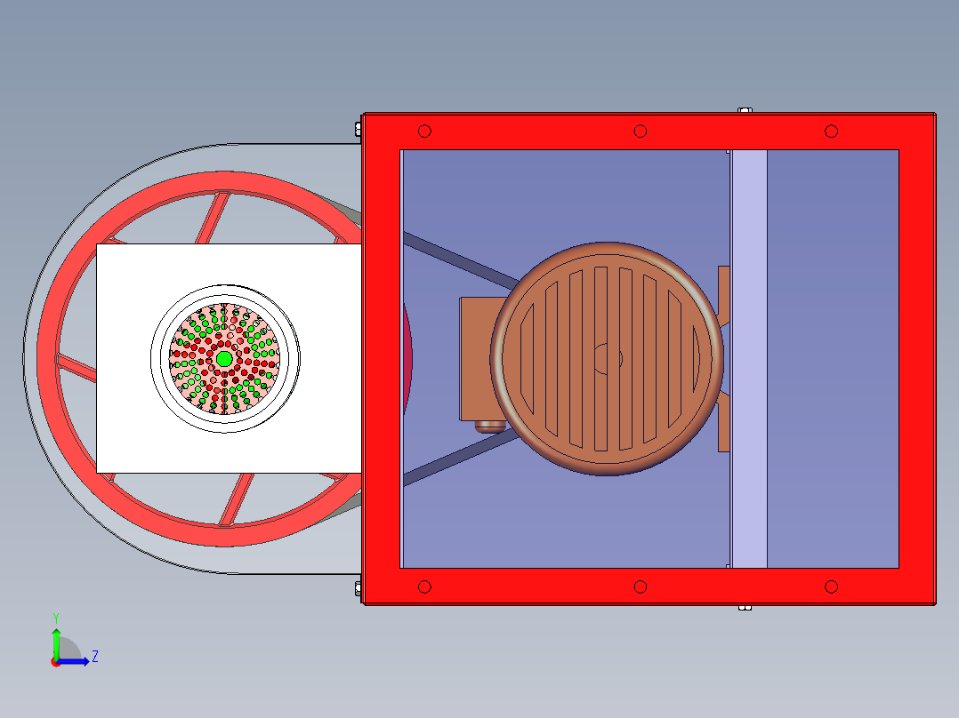 智能绞肉机三维设计左视图