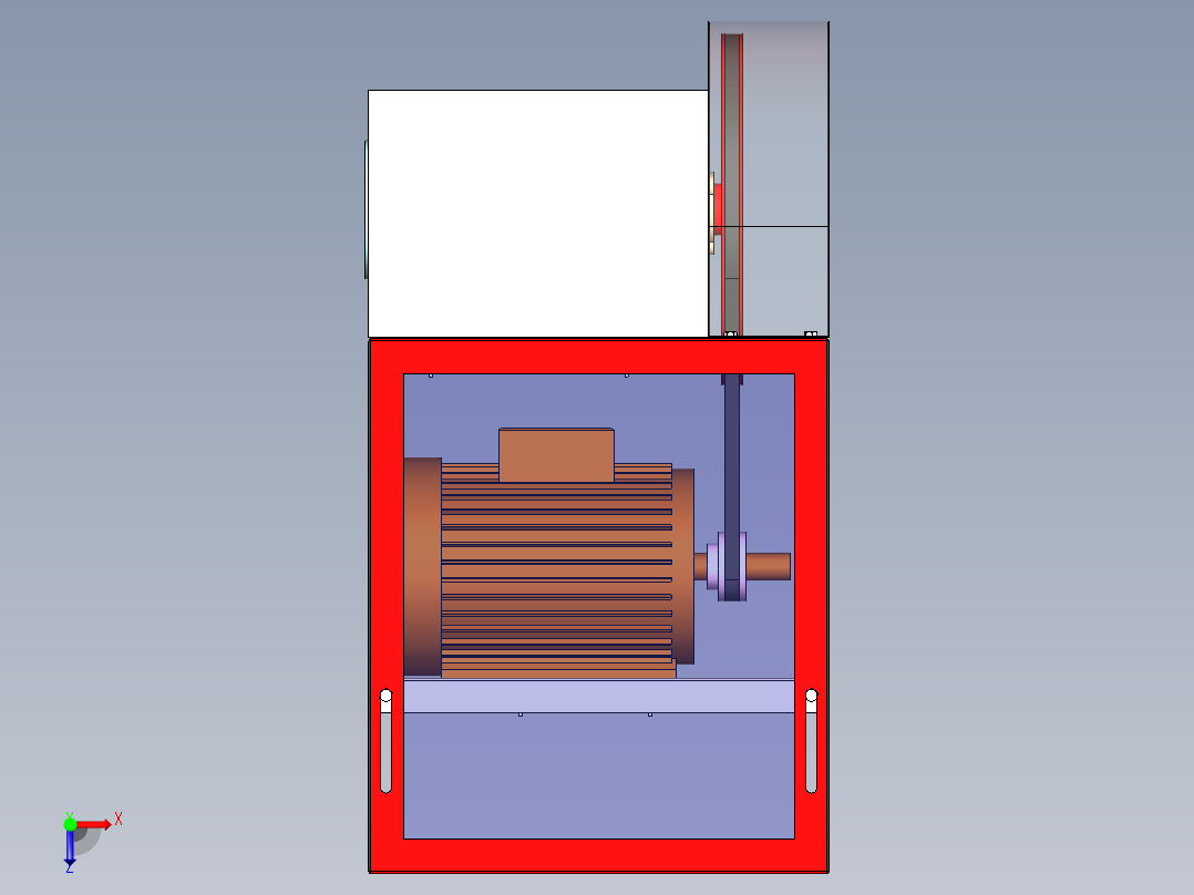 智能绞肉机三维设计俯视图