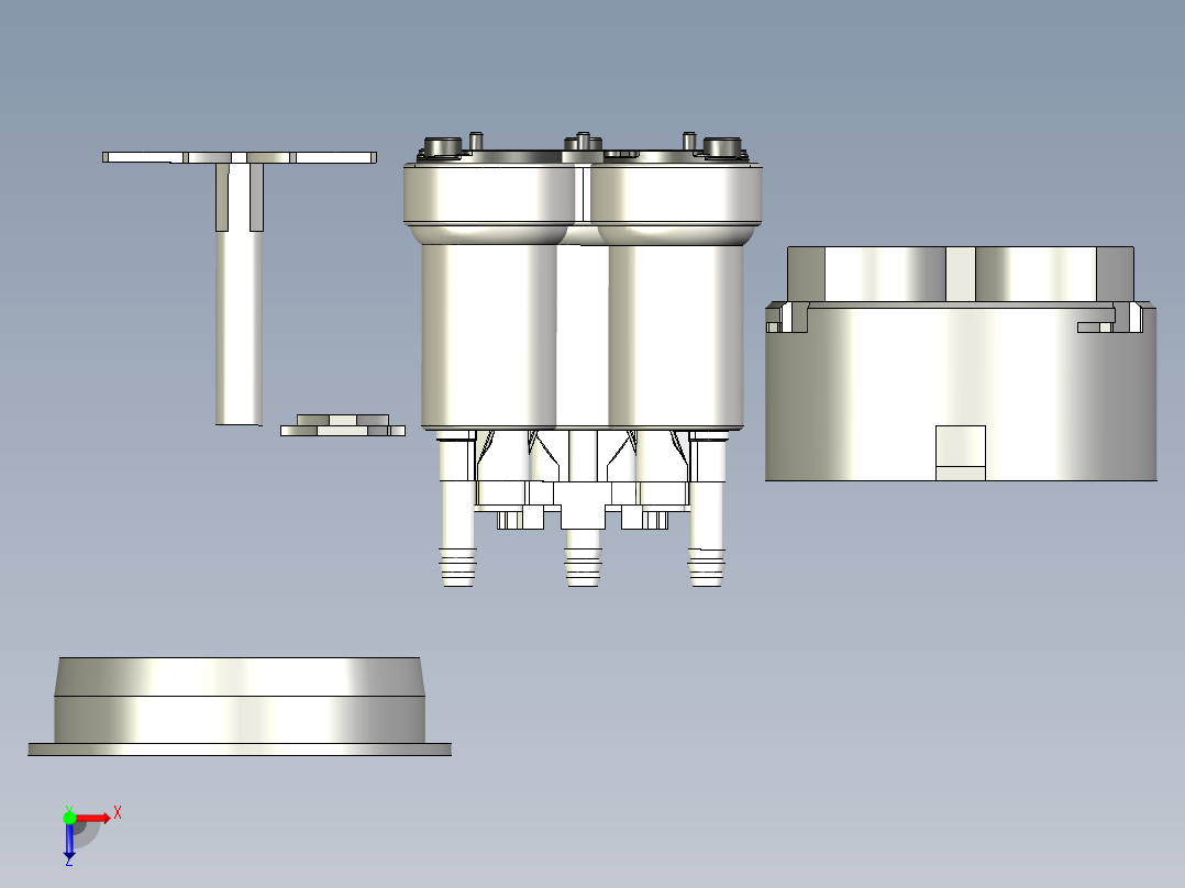 奥迪 B5 S4 A4 三联燃油泵套件俯视图