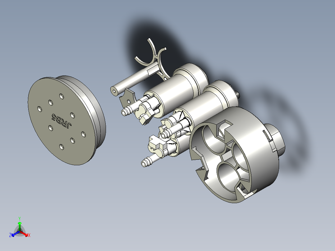 奥迪 B5 S4 A4 三联燃油泵套件正等轴测图