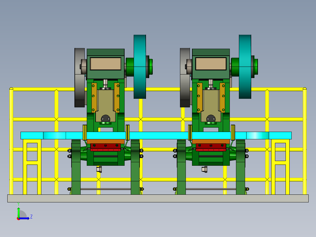手机后盖全自动冲压生产线设计左视图
