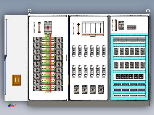 三柜组装630A竖装交流接触器控制柜 55758前视缩略图
