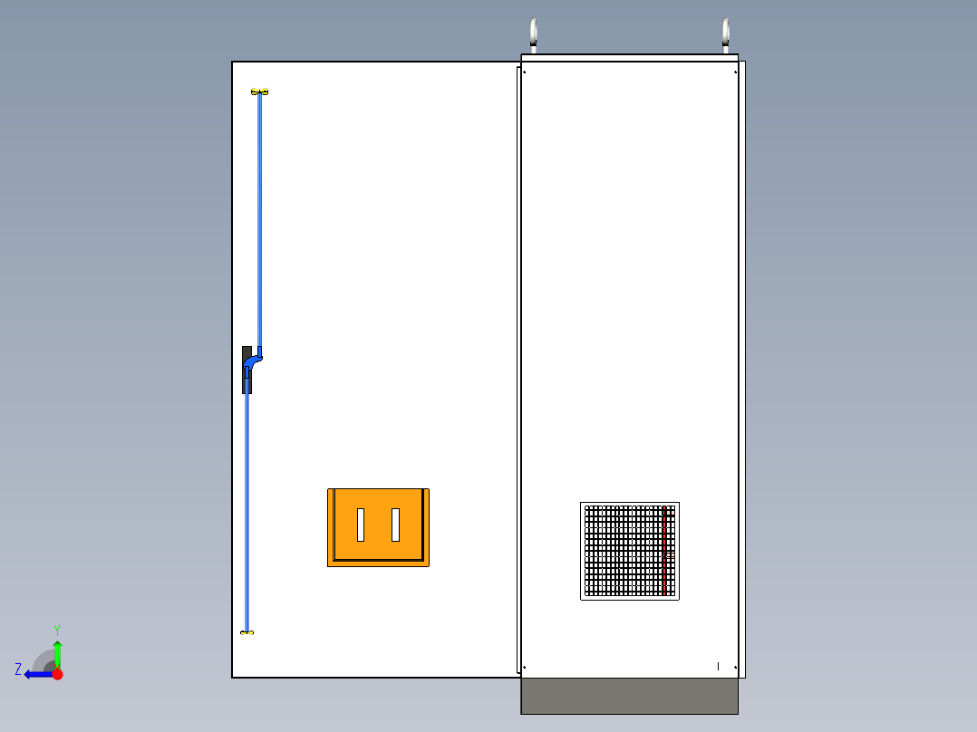 三柜组装630A竖装交流接触器控制柜 55758右视图