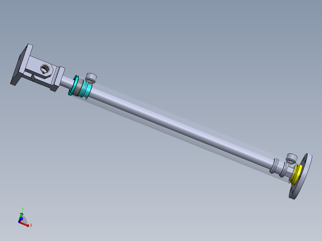 A0003380-焊接型液压缸（带前后端安装法兰）50x30x600 毫米