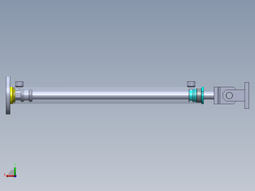 A0003380-焊接型液压缸（带前后端安装法兰）50x30x600 毫米后视缩略图