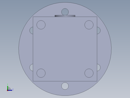 A0003380-焊接型液压缸（带前后端安装法兰）50x30x600 毫米左视缩略图