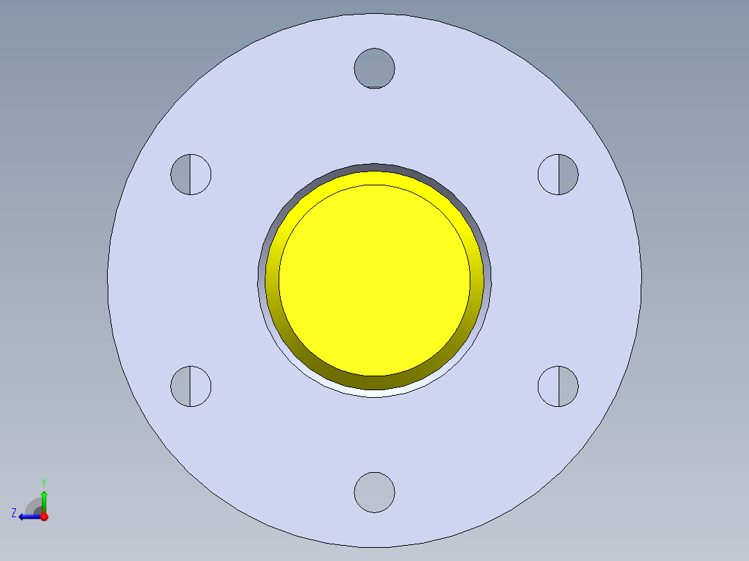 A0003380-焊接型液压缸（带前后端安装法兰）50x30x600 毫米右视图