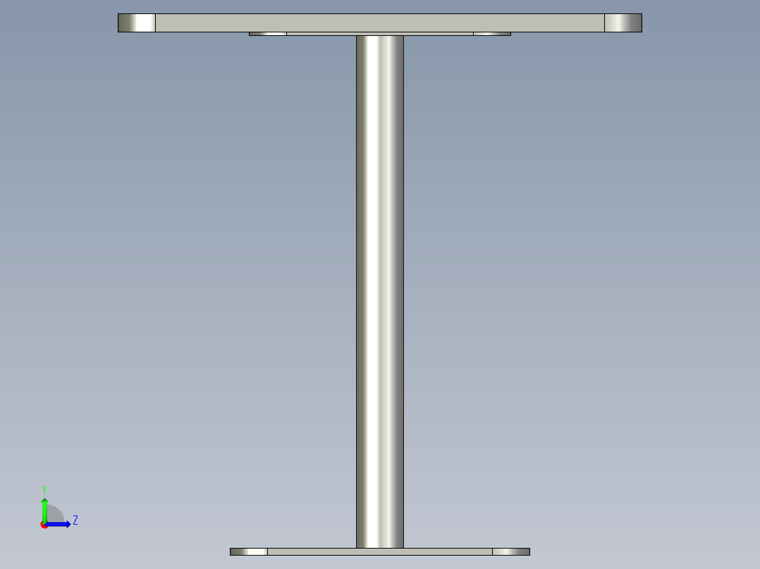 CA 矩形桌左视图