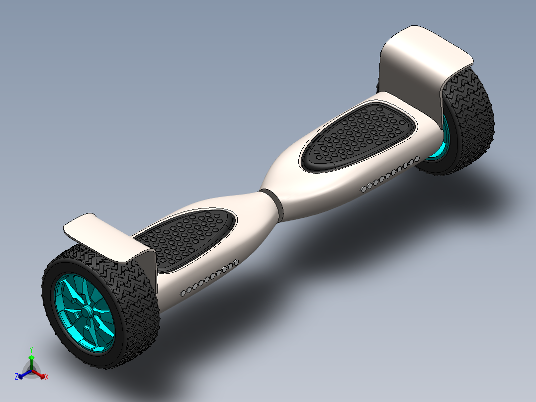 平衡车hoverard-26--stp sw2023正等轴测图