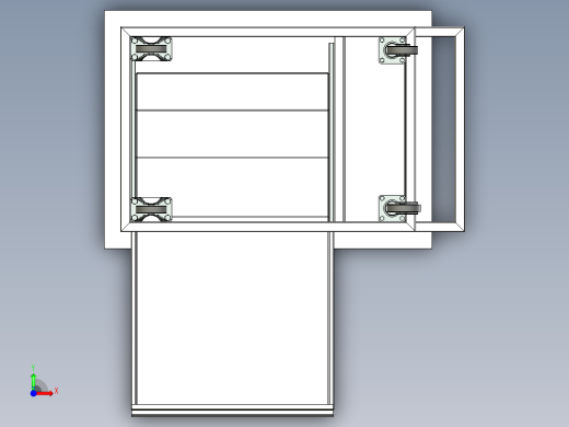 工作台workbench-on-wheels-with--stp inventor前视缩略图