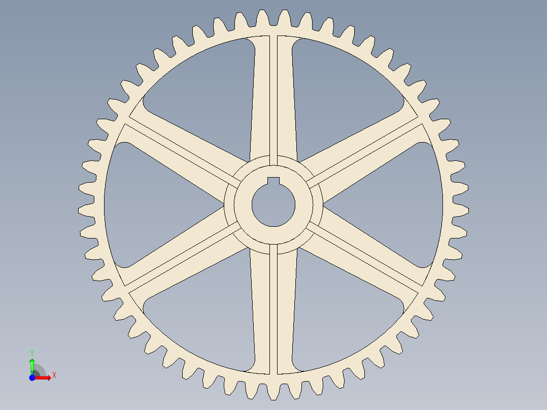 齿轮 Z53 Øe98.6前视图