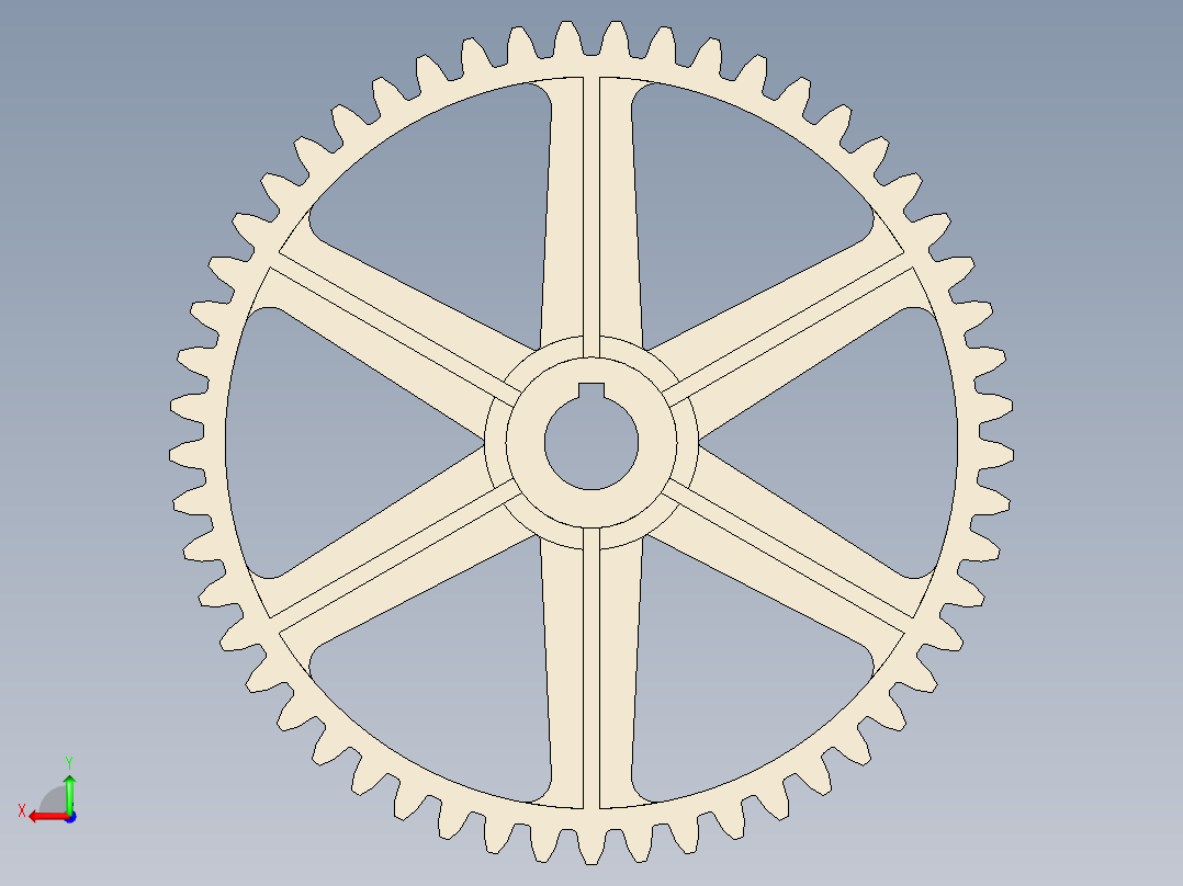 齿轮 Z53 Øe98.6后视图