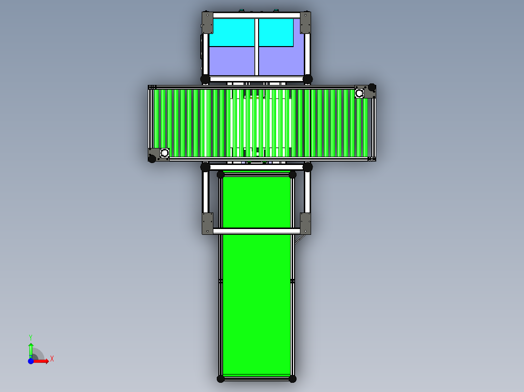 全自动装箱、上下料输送设备前视图