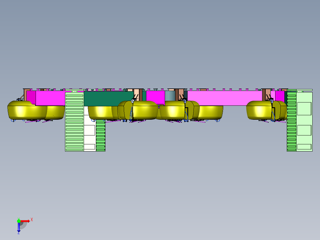 大件分选智能化分拣线俯视图