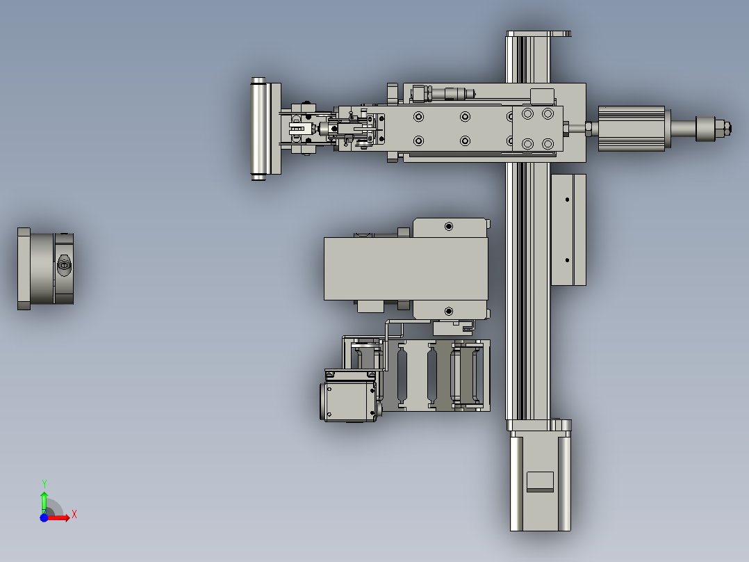 标签机械手装配体前视图