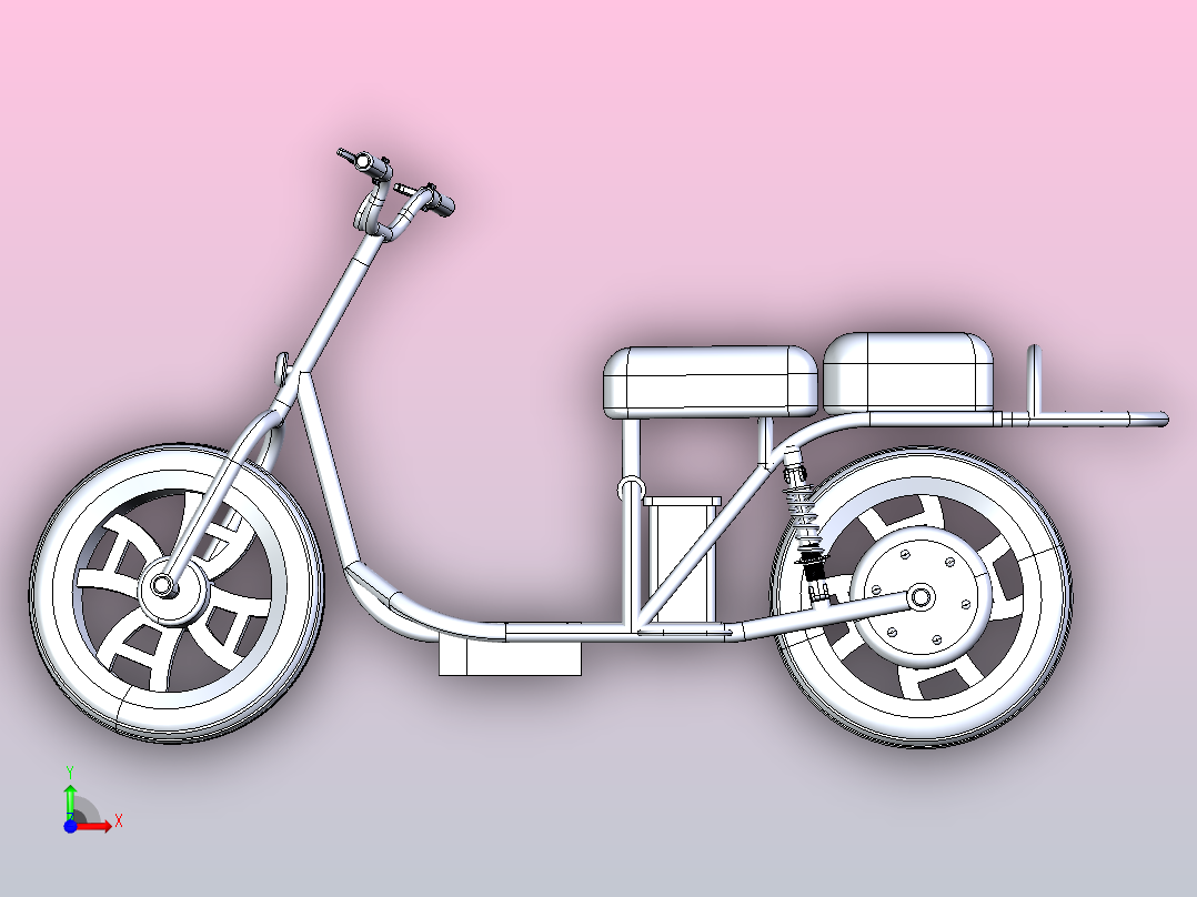 电动助力车前视图